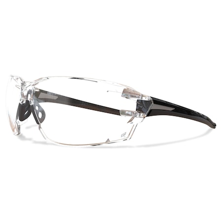 Edge Eyewear Nevosa Safety Eyewear, Black Frame, Clear Vapor Shield Lenses XV411VS